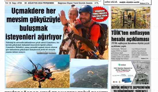 Trakya Gazetesi : Yamaç paraşütü Uçmakdere de çokça tercih ediliyor